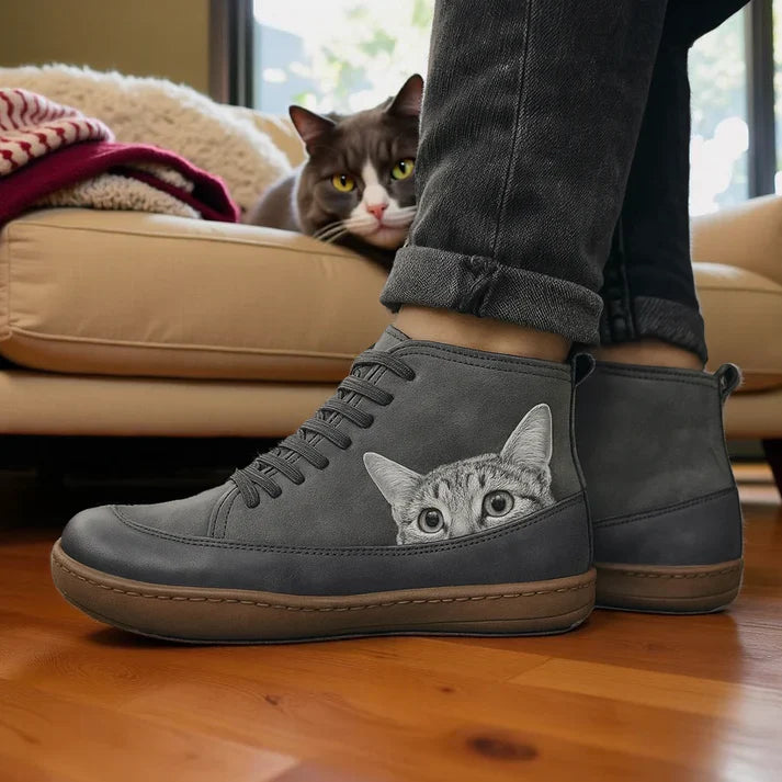 KittyKicks™ | Bottines Orthopédiques en Cuir